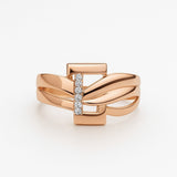 Estela – Anillo entrelazado rosé