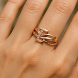 Estela – Anillo entrelazado rosé