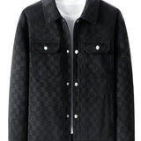 Marvin | Chaqueta Suede con Estampado de Cuadros