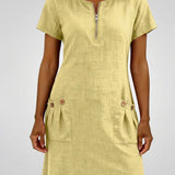 Cristina – Vestido de algodón con cremallera