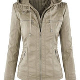 Angélica - Chaqueta de Piel con Capucha