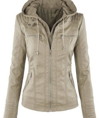 Angélica - Chaqueta de Piel con Capucha