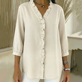 Lucía | Blusa denim fluida con cuello en V