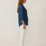 Marta – Blusa denim de cuello en V