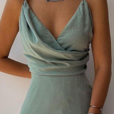 Valentina | Abito in Satin con Scollo a Cascata