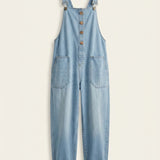 Naira – Mono denim relajado con tirantes