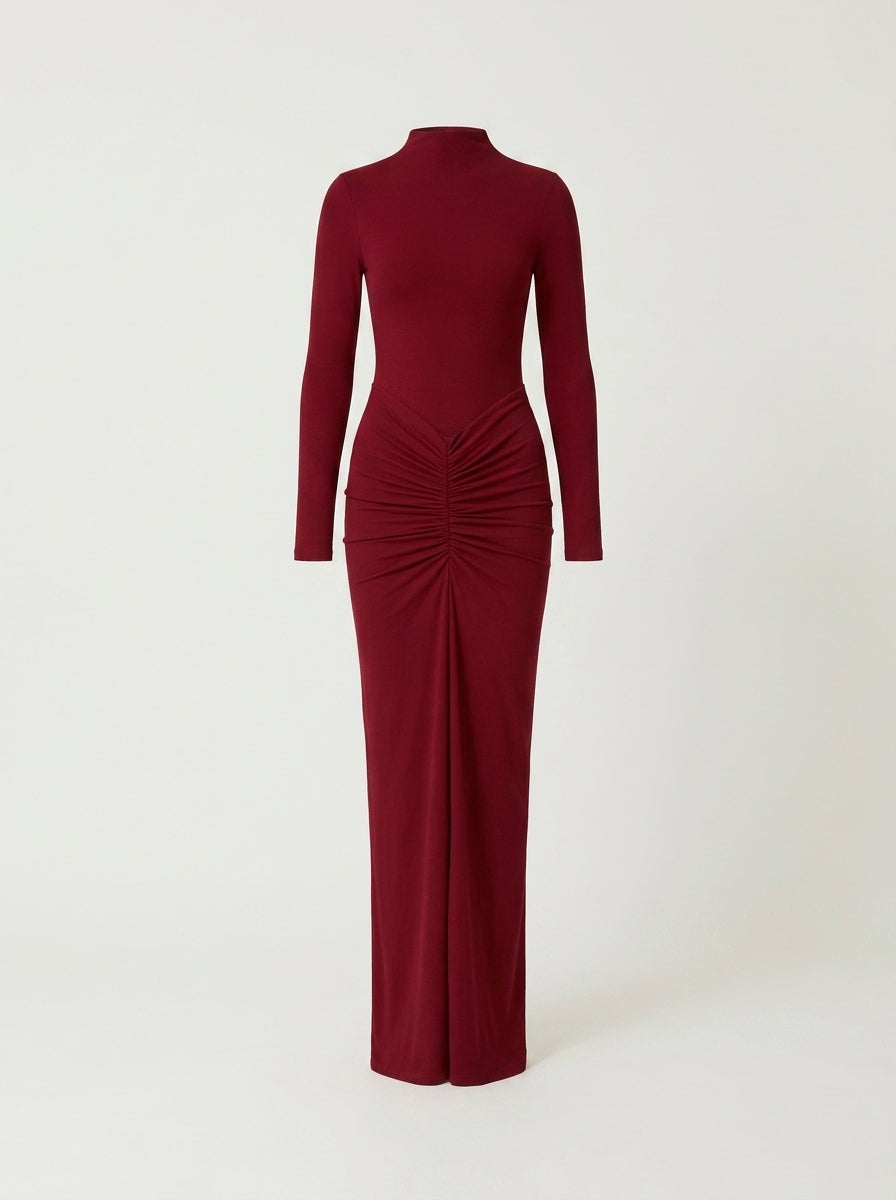 Verónica – Vestido largo con fruncido