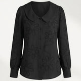 Sirena – Blusa bordada con cuello redondo