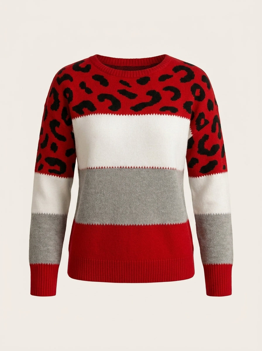 Casilda – Suéter de punto leopardo