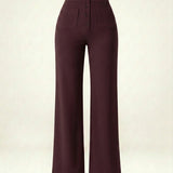 Carmina – Pantalón de tiro alto elástico