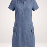 Cristina – Vestido de algodón con cremallera