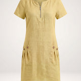 Cristina – Vestido de algodón con cremallera