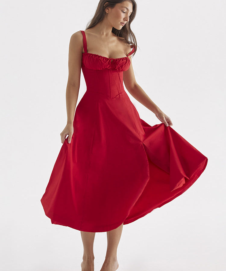 Zenia - Vestido Midi Ligero y Fluido