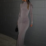 Regina - Vestido Largo Elegante con Fruncido