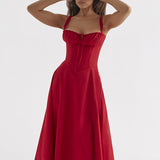 Zenia - Vestido Midi Ligero y Fluido