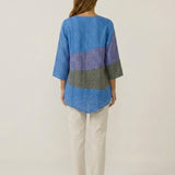 Savia – Blusa fluida multicolor