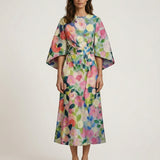 Floria – Vestido midi floral elegante