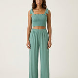 Begoña – Conjunto top fruncido y pantalón