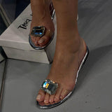 MARCO & BIANCA MILANO | SANDALIAS TRANSPARENTES CON GEMA PARA MUJER