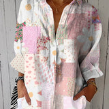 Fanny | Blusa de margaritas con patchwork