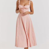 Zenia - Vestido Midi Ligero y Fluido