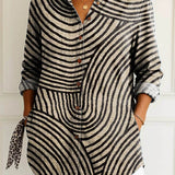 Ingrid | Camisa de rayas en espiral