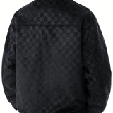 Marvin | Chaqueta Suede con Estampado de Cuadros