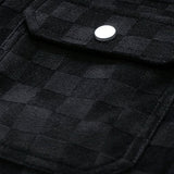 Marvin | Chaqueta Suede con Estampado de Cuadros