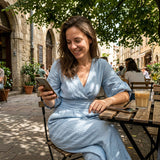 Ona – Mono largo de lino con escote en V