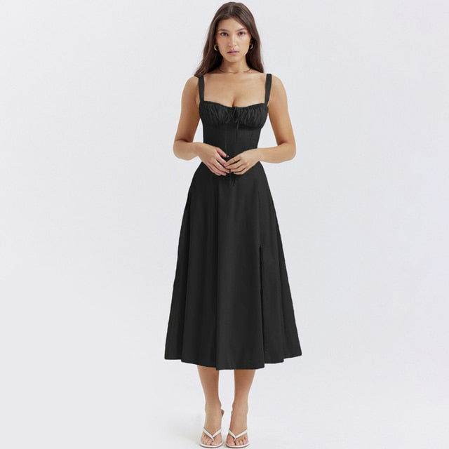 Zenia - Vestido Midi Ligero y Fluido