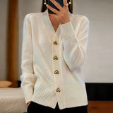 Elodie - CÁRDIGAN ELEGANTE CON BOTONES DE CORAZÓN